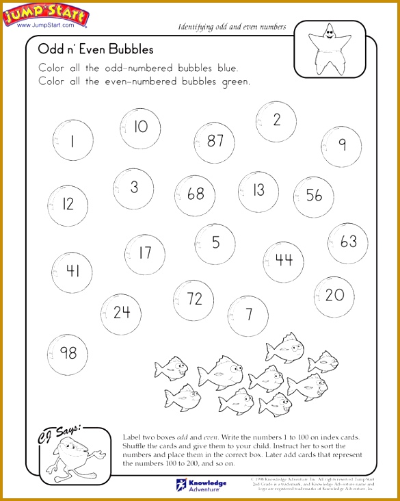 Math Worksheets Even And Odd Numbers 732585
