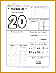 Number Worksheets Number 20 Worksheet 214279