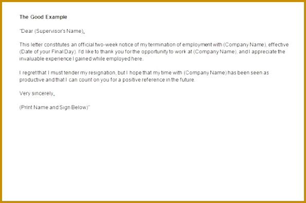 sample of two week notice letter friendly resignation letter sample two weeks notice 396595