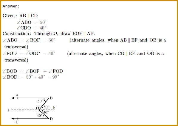 Properties of Parallel Lines RS Aggarwal Class 7 Maths Solutions 597422
