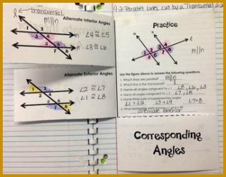 Parallel Lines cut by a Transversal Foldable 255325