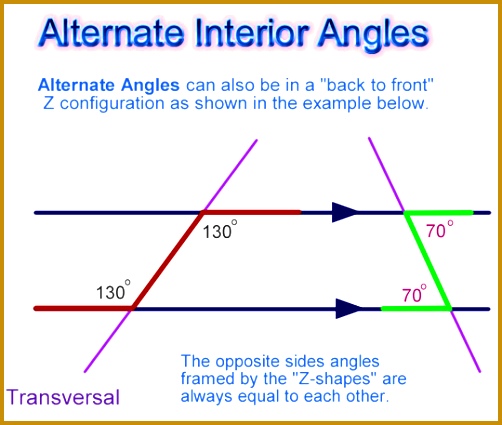 Parallel Lines Alternate Angles Two 425502