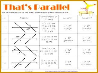 Parallel Lines Cut By a Transversal Coloring Grid In Activity 244325