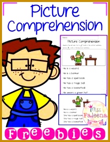 Free Picture prehension Cards and Worksheets There are 4 cards and 4 worksheets of picture prehension in this product These cards and worksheets are 282219