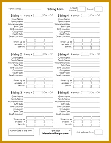 The Ancestor Form Pedigree Chart The Family Form The Sibling Form 283219