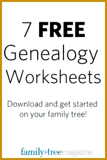 Free Genealogy Record Worksheets 329219