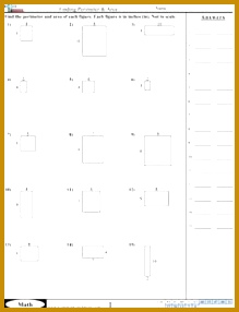 Area & Perimeter Worksheets 286219