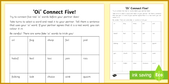 oi Sound Connect Five Worksheet Activity Sheet jolly phonics phonics 292585