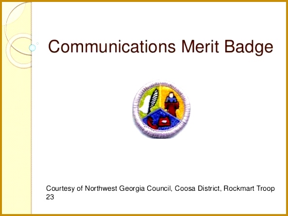 munications Merit Badge Courtesy of Northwest Georgia Council Coosa District Rockmart Troop 23 445593