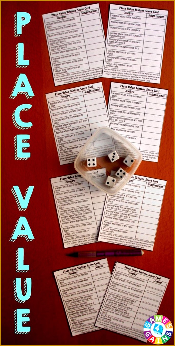 Score Some Points with Place Value Yahtzee 1350684