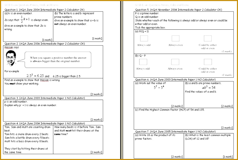 Relating Linear and worksheets on prime numbers 626930