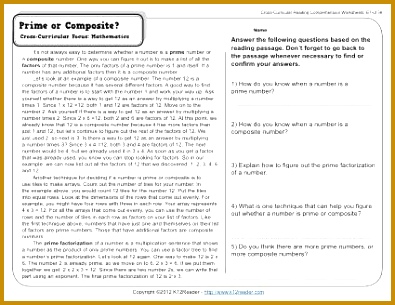 Reading prehension worksheets 5 th grade equipped gr 5 wk 7 prime or posite about this 305395