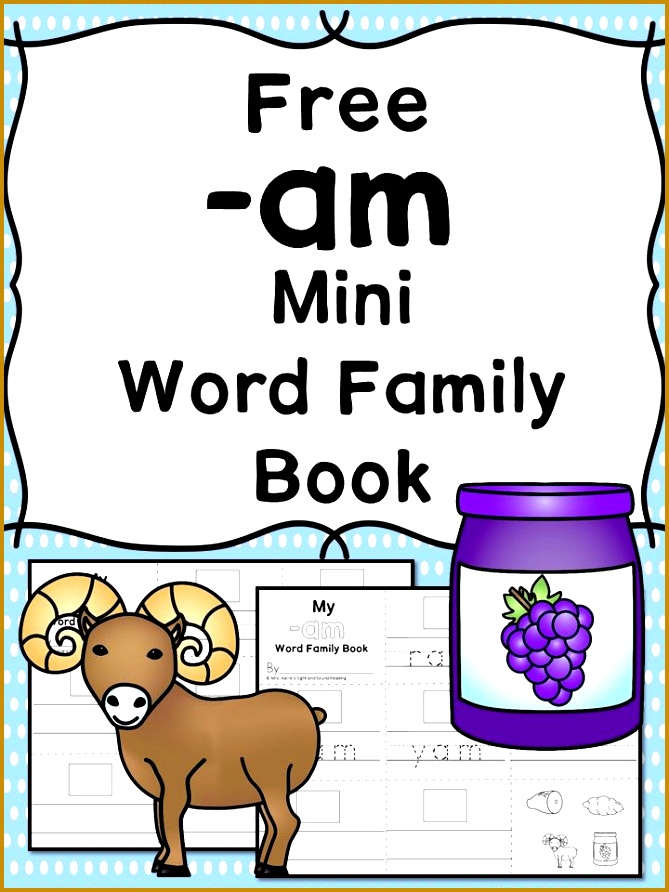 AM CVC Word Family Worksheets Make a word family book Kindergarten WorksheetsTeaching KindergartenPreschool PrintablesTeaching 892669