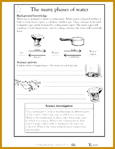 free matter worksheets The many phases of water Worksheets & Activities 308238