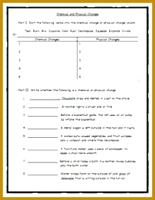 WORKSHEET CHEMICAL PHYSICAL CHANGE TeachersPayTeachers 283219