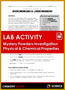 LAB Mystery Powders Physical and Chemical Properties of Matter 300218