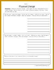 physical changes worksheet 2 Science Pinterest 232179