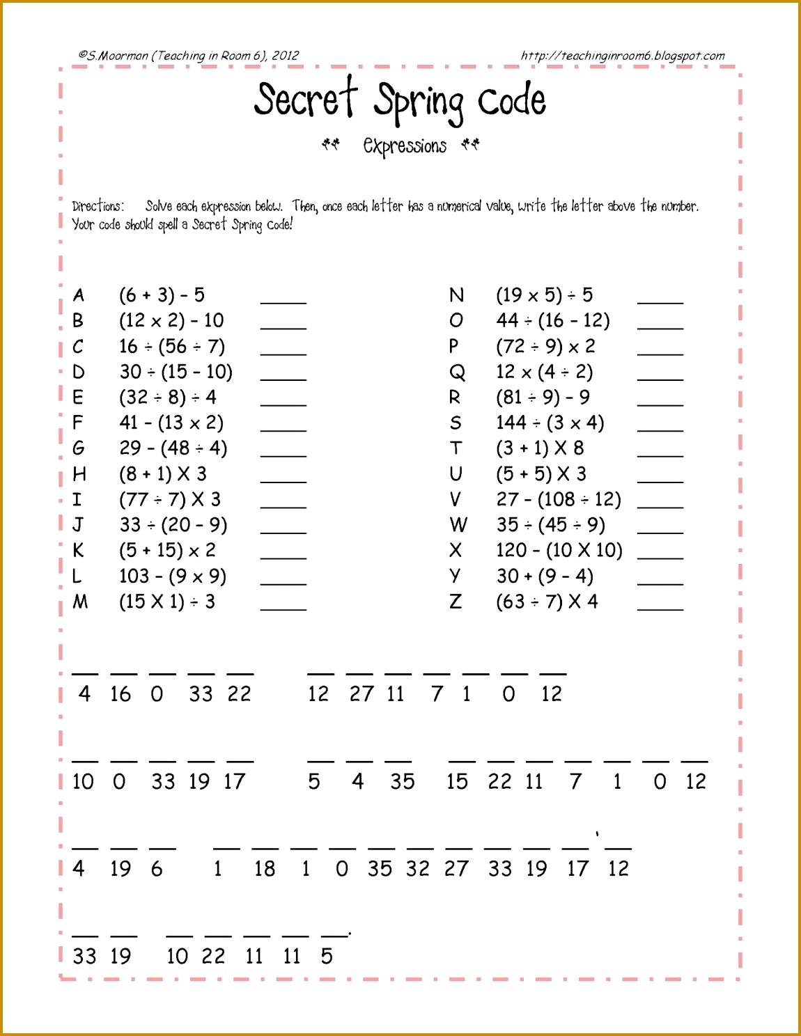 Properties Of Operations Worksheet