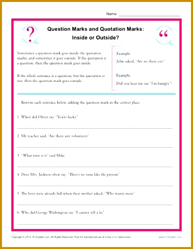 Question Marks Inside or Outside Worksheet Activity Ah the eternal punctuation dilemma 511395