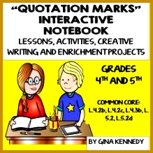 Quotation Marks Interactive Notebook Lessons Activities & Enrichment Projects 219219