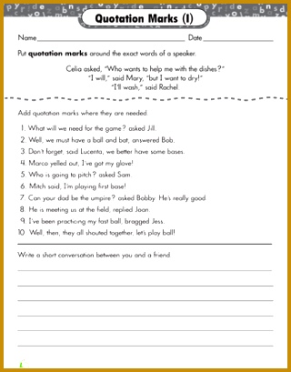 Quotation Mark Practice 409320
