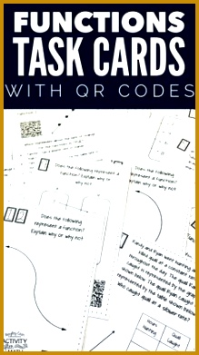 paring Two Functions by Rate of Change Practice Worksheet bZosc Functions Task Cards with QR Codes 391219