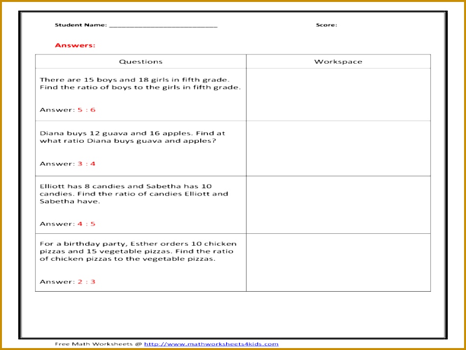 6th Grade Math Word Problemsheets Ratio Match And Answers Maths Ks2 Ratios Ks3 Tables Proportions Uk 714952