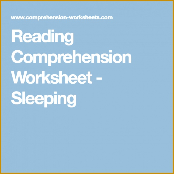 This Reading prehension Worksheet Sleeping is for teaching reading prehension Use this reading prehension story to teach reading prehension 595595