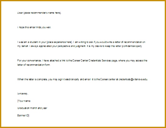 Asking For Re mendation Letter Sample Re mendation Request Letter Best 25 College 418544