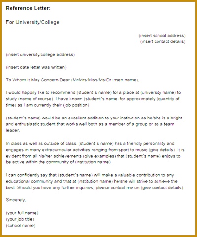 Re mendation Letter Sample For Student Reference Letter For A axwsf Re mendation Letter Sample For Student Reference Letter For A Student Sample Just Letter Templates 480399