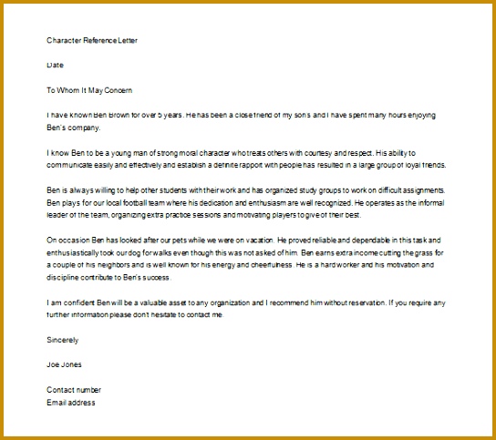 Editable Personal Letter of Re mendation for Employment 544483