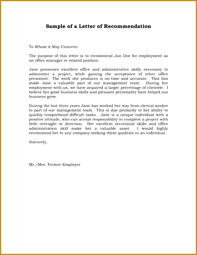 25 Best Ideas About Letter Re mendation Format Pinterest Sample Business Re mendation Letter Sample Business 684885