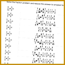 These multiplying fractions worksheets introduce a cross multiply step in the work to find the quotient but they do not include wholes so they setup does 219219