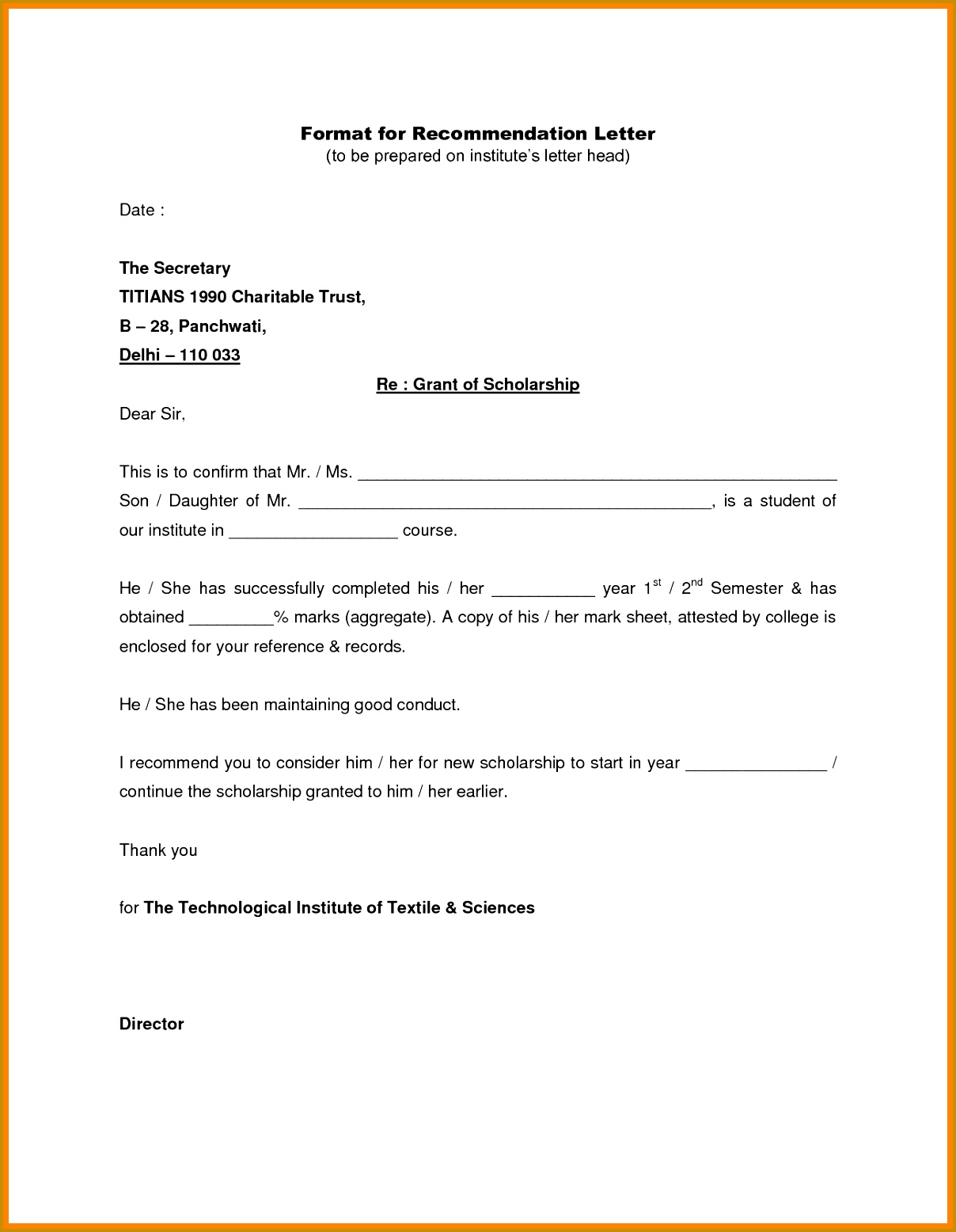 7 how to format a re mendation letter 15561208