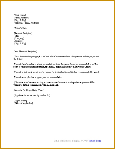 letter of reference template 595460