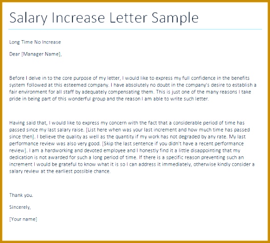 Request For Salary Increase Sample Letterlary Increment Request Letter 874 490544