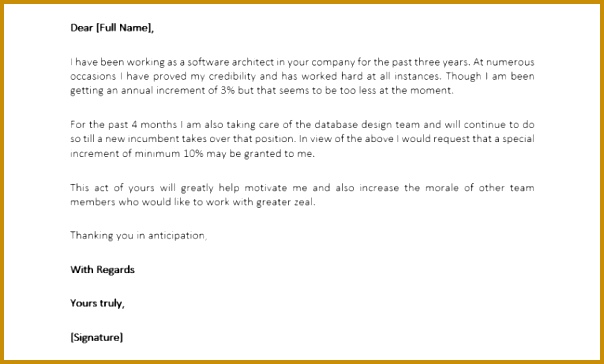Salary Increase Letter Template 364604