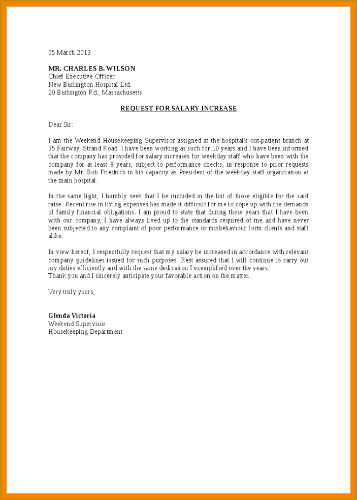 pay increase letterlary increase letter sample application letter for salary increase cover letter templates 703984