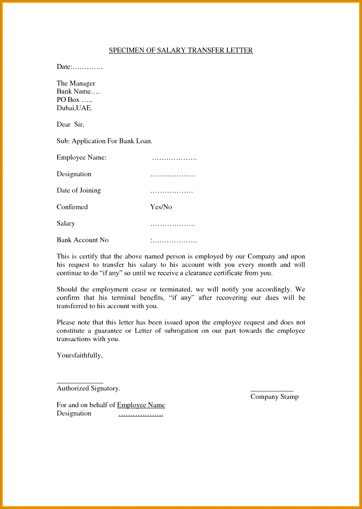 employee transfer letter format job transfer letter from 16491171