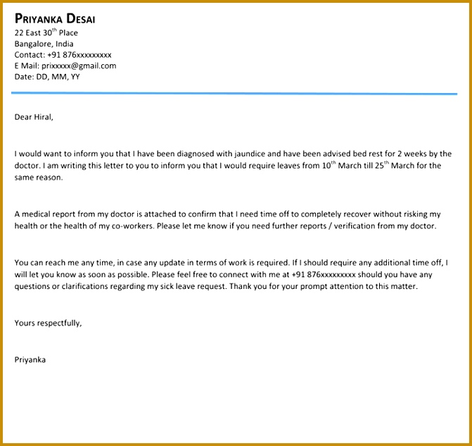 Leave Letter Format Sample Leave Application Letter Naukri 633671
