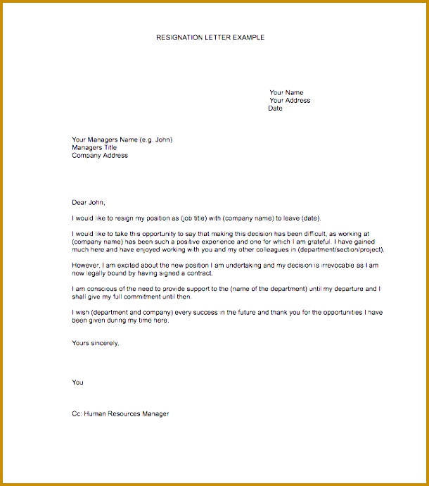 Resignation Letter Samples Template Top Form Templates kckhh resignation letter templates 610690
