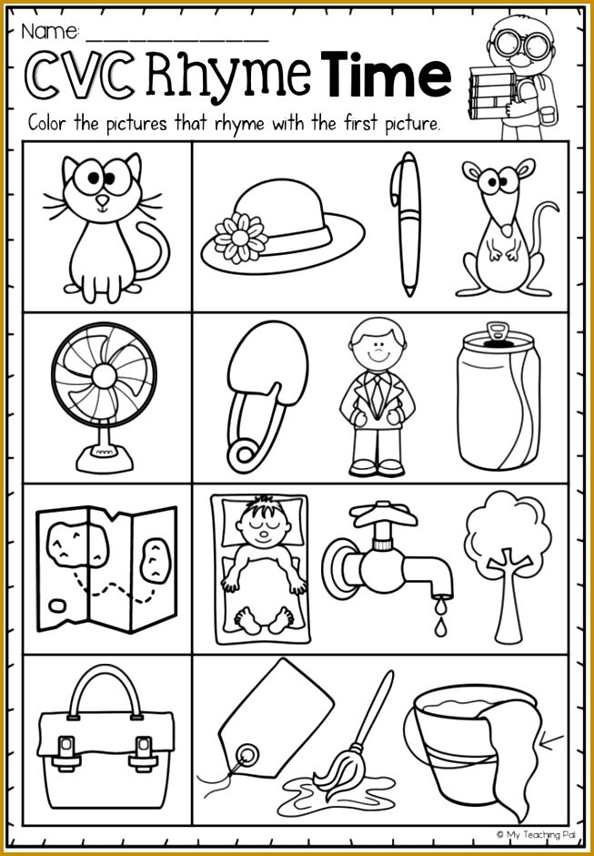 CVC Short A Rhyming Worksheet This Short A pack provides pages and pages of CVC 940653