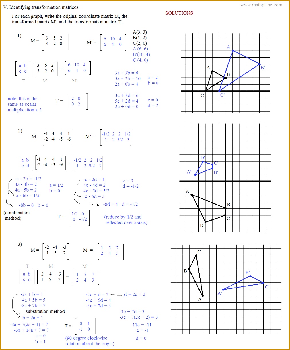 3 Rotations Worksheet 8th Grade FabTemplatez