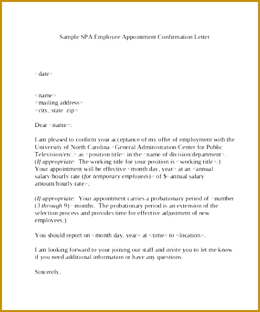 Job Confirmation Letter Fruwp New Sample Job Appointment Letter 7 Examples In Word Pdf 644535