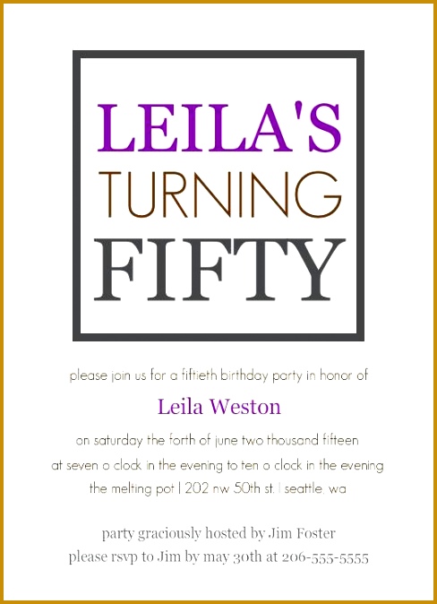 50th birthday invitation sample birthday party invitations turning 50th birthday party invitation letter 488674