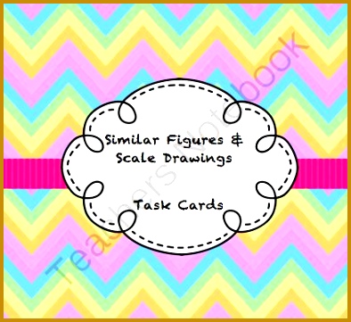 47 Task Cards on similar figures scale drawings and scale factor Students can check their own work by pleting the riddle sheet as they go 394361