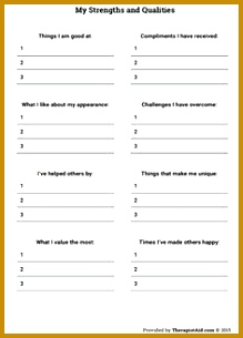 About Me Self Esteem Sentence pletion Preview mental healtj Pinterest 219305