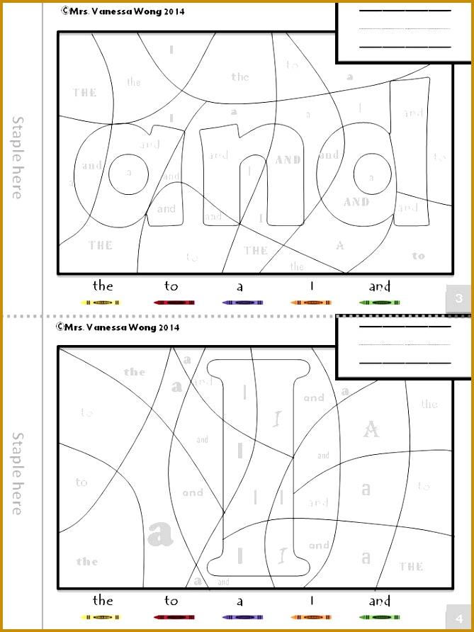 Learn and recognize sight words by finding the hidden words with coloring activities 892669