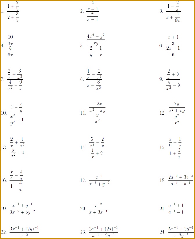 pound Fractions Worksheet Delibertad – Simplifying Algebraic Fractions Worksheets 824670