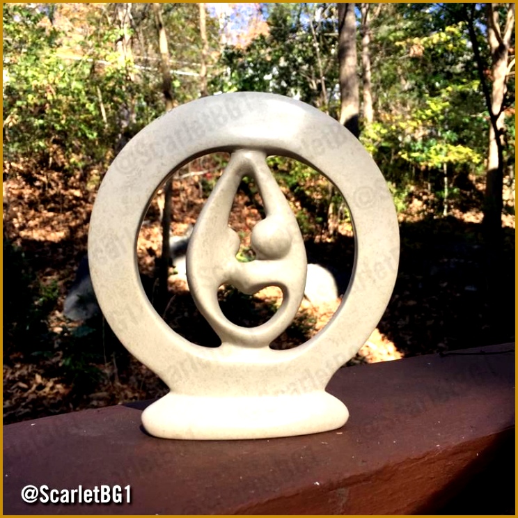 "You Know Our Love Will Not Fade Away" Handcarved Soapstone Statue " 744744